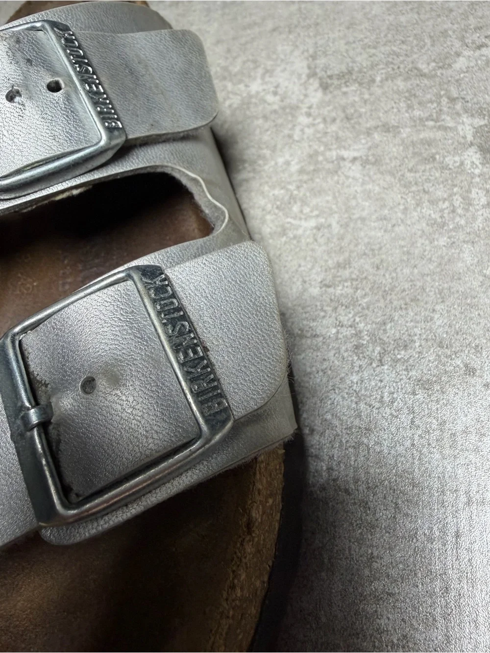 Birkenstock Arizona women Silver Two-Strap Sandal